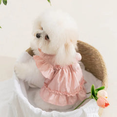 Tulip Pleated Summer Pet Dress 🌷 Princess Outfit for Small & Medium Dogs