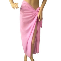 Chiffon Long Beach Skirt – Sheer Bikini Wrap & Swimsuit Cover-Up