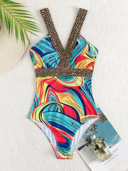 Vigoashely Sexy Print Strappy Push-Up One-Piece Swimsuit – 2025 Backless Monokini
