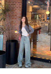 Women’s Slim O-Neck Cardigan Sweater – Casual Korean Knitwear