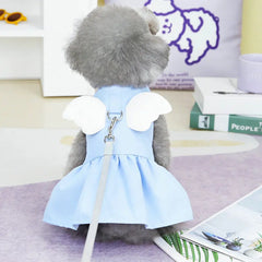 Angel Wings Pet Dress – Spring/Summer Outfit for Small Dogs & Cats