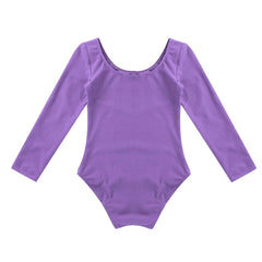 Girls Long Sleeve Ballet Leotard – Warm Gymnastics Training Bodysuit