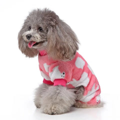 Christmas Winter Dog Pajamas – Warm Pet Clothes for Small Dogs & Cats