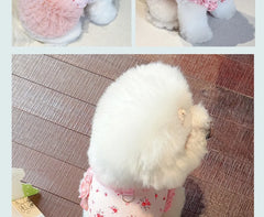 Pet Floral Tutu Dress – Mesh Layered Skirt for Small Dogs & Puppies