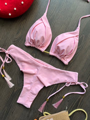 RUOTONGSEPT 2025 Sexy 13-Color Triangle Push-Up Brazilian Bikini Set