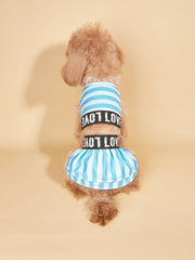 Striped Summer Dog Dress 🌞 Cool Swimwear Outfit for Small Dogs & Cats
