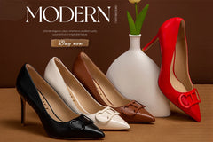 CHCH Women's High Heels New 4cm Black Simple Business Women's Shoes Evening Party