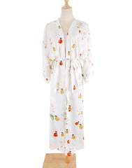 Peacock Kimono Beach Robe – Long Sleeve Swimsuit Cover-Up Cardigan