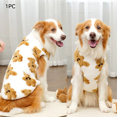 Flannel Winter Pet Pajamas ❄️ Warm Coat for Small to Large Dogs & Cats (M–7XL)