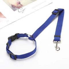 Two-in-One Pet Car Seat Belt – Adjustable Nylon Dog Leash