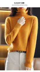 Women’s 100% Mink Cashmere Turtleneck Sweater