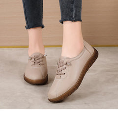 New 100% genuine leather fashionable casual walking loafers and lightweight sports shoes for women