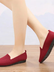 Women Flat Toe Knitted Ladies Office Shoes Comfortable Formal Shoes for Woman Female Ballet Flats Designer Sneakers