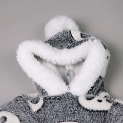 Panda Plush Dog Pajamas – Warm Fleece Winter Onesie for Small Dogs & Puppies