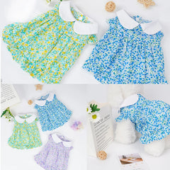 Floral Summer Dog Dress 🌸 Soft Breathable Outfit for Small Dogs & Cats