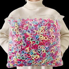 100/200PCS Colorful Nylon Elastic Hair Bands for Girls & Women