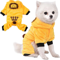 Fleece Pet Jumpsuit – Warm Hoodie for Small Dogs & Cats