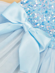 Sequin Princess Pet Dress 🎀 Tulle Bowknot Outfit for Dogs & Cats
