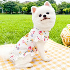 Princess Dog Dress 🍓 Cute Strawberry Summer Outfit for Small Dogs & Cats