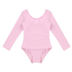 Girls Long Sleeve Ballet Leotard – Warm Gymnastics Training Bodysuit