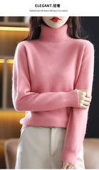Women’s 100% Mink Cashmere Turtleneck Sweater