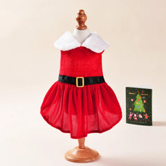 Christmas Pet Dress 🎄 Red Princess Outfit for Small Dogs & Cats