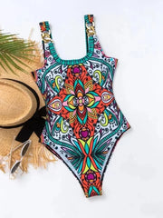 Retro Printed Push-Up One-Piece Swimsuit – Women’s 2025 Sexy Vintage Swimwear