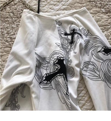 Vintage Off-Shoulder Flared Sleeve Top