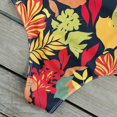 Floral Lace-Up One-Piece Swimsuit – Women’s Push-Up Printed Swimwear 2025