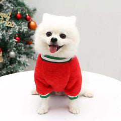 Christmas Dog Hoodie – Warm Winter Elk & Santa Pet Costume for Small & Medium Dogs