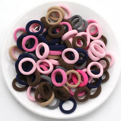100/200PCS Colorful Nylon Elastic Hair Bands for Girls & Women