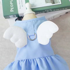Angel Wings Pet Dress – Spring/Summer Outfit for Small Dogs & Cats