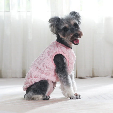 Warm Fleece Dog Jacket ❄️ Soft Autumn & Winter Outfit for Small Pets
