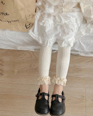 Baby and Girls Lace Trim Leggings Pants