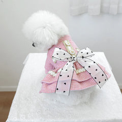 Luxury Princess Dog Dress 👑 Fancy Autumn/Winter Outfit for Small Dogs