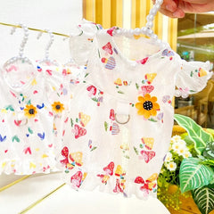 Princess Dog Dress 🍓 Cute Strawberry Summer Outfit for Small Dogs & Cats