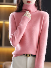 Women’s 100% Mink Cashmere Turtleneck Sweater