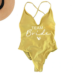 Team Bride One-Piece Swimsuit – Women’s Sexy Padded Bathing Suit 2025