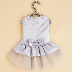 Cute Summer Dog Dress Lace Tulle Princess Outfit for Dogs & Cats