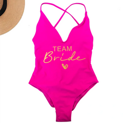 Team Bride One-Piece Swimsuit – Women’s Sexy Padded Bathing Suit 2025