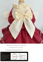 Lolita Princess Pet Dress – Bow Skirt Outfit for Small Dogs & Cats