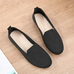 Women Flat Toe Knitted Ladies Office Shoes Comfortable Formal Shoes for Woman Female Ballet Flats Designer Sneakers