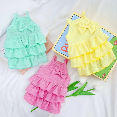 Spring Princess Dog Dress 🌸 Cute Pet Skirt for Small & Medium Dogs and Cats