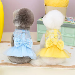 Sweet Summer Princess Pet Dress – Wedding Outfit for Small Dogs & Cats