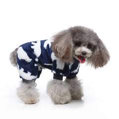 Christmas Winter Dog Pajamas – Warm Pet Clothes for Small Dogs & Cats