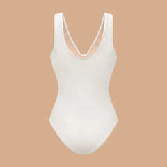 V-Neck Laser Cut Floral Bikini Set – Women’s Solid Color Luxury Swimsuit