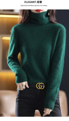 Women’s 100% Mink Cashmere Turtleneck Sweater