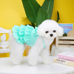 Spring Princess Dog Dress 🌸 Cute Pet Skirt for Small & Medium Dogs and Cats