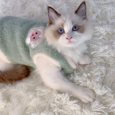 Winter Kitten Sweater – Warm Pet Vest for Cats & Small Dogs