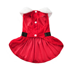 Christmas Pet Dress 🎄 Red Princess Outfit for Small Dogs & Cats
